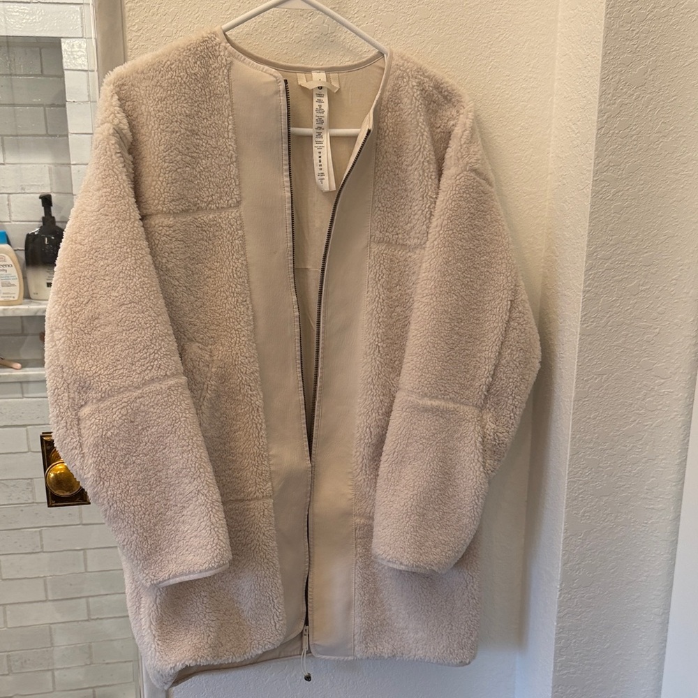 Lululemon Athletica Cream Teddy Jacket